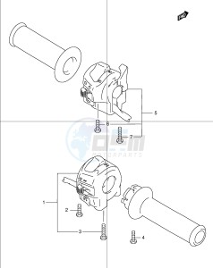 GSF1200 (E2) Bandit drawing HANDLE SWITCH (GSF1200SK1 SK2)