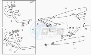 California 1100 Stone - Metal PI Special Sport/Al. PI drawing Exhaust unit