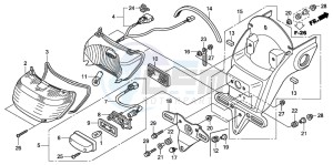 VT750C2 VT750C2 drawing TAILLIGHT