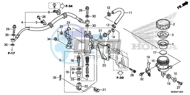 REAR BRAKE MASTER CYLINDER ( CBR1000RR/ S)