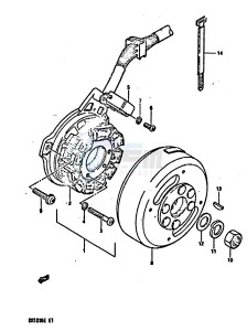 DR125S (E2) drawing MAGNETO (E2, E4, E15, E18, E21)