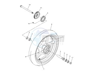 XJ6-S DIVERSION ABS 600 drawing FRONT WHEEL