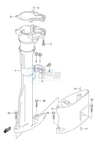 DF 2.5 drawing Drive Shaft Housing w/Transom (L)