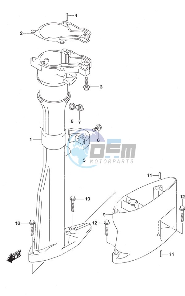 Drive Shaft Housing w/Transom (L)