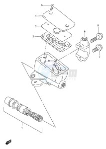 GSF1200 (E2) Bandit drawing FRONT MASTER CYLINDER (GSF1200T V W X Y ST SV SW SX SY)