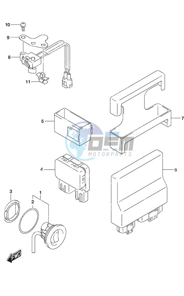 PTT Switch/Engine Control Unit