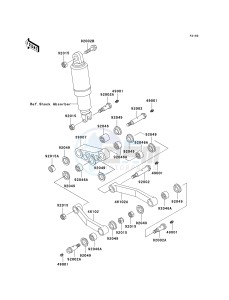 ZG 1000 A [CONCOURS] (A6F) A6F drawing REAR SUSPENSION