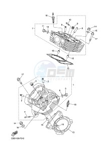 XVS1300CU XVS1300 CUSTOM (2SS1) drawing CYLINDER HEAD