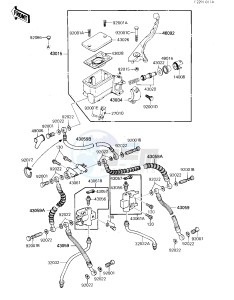 ZX 750 A [GPZ 750] (A3) [GPZ 750] drawing FRONT MASTER CYLINDER