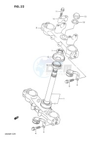 DR250 (E24) drawing STEERING STEM