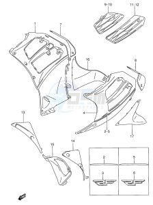 RF600R (E2) drawing UNDER COWLING BODY (MODEL S)