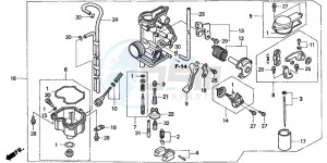 XR400R drawing CARBURETOR