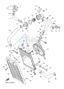 XVS1300CU XVS1300 CUSTOM XVS1300 CUSTOM (2SS6) drawing RADIATOR & HOSE