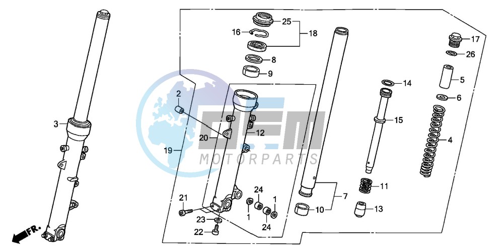 FRONT FORK (XL1000V)