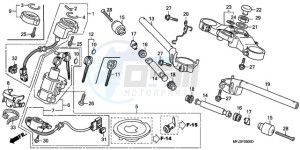 CBR600RAA Europe Direct - (ED / ABS) drawing HANDLE PIPE/TOP BRIDGE