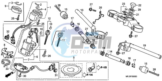 HANDLE PIPE/TOP BRIDGE