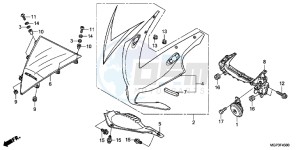 CBR1000RRE Fireblade 2ED drawing UPPER COWL