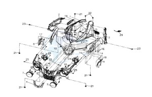 QUAD LANDER 300 drawing HEADLAMP CPL  / FR PLATE