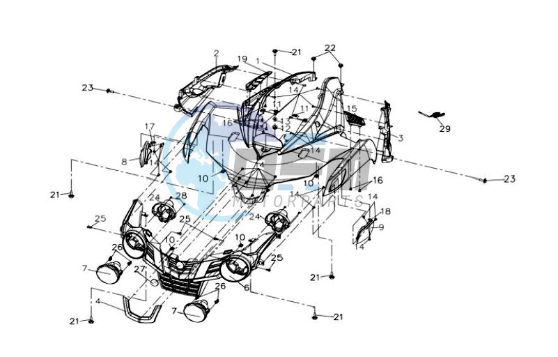 HEADLAMP CPL  / FR PLATE