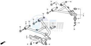 TRX350TE FOURTRAX 350 ES drawing FRONT ARM (2)