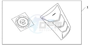 VFR800XC drawing TANKPAD / FUEL LID COVER