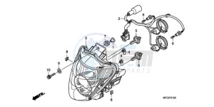 CB600FA Europe Direct - (ED) drawing HEADLIGHT