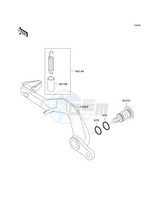 KX 100 A [KX100 MONSTER ENERGY] (A6F - A9FA) D8F drawing BRAKE PEDAL