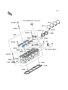 NINJA ZX-10R ZX1000D6F FR GB XX (EU ME A(FRICA) drawing Cylinder Head