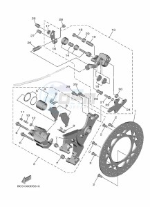 XP560D  (B7MB) drawing REAR BRAKE CALIPER