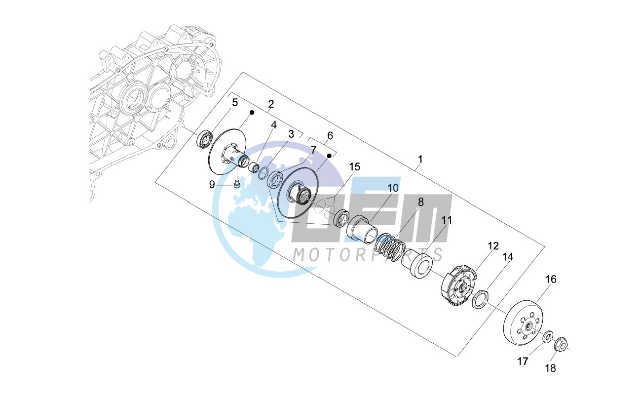 Driven pulley