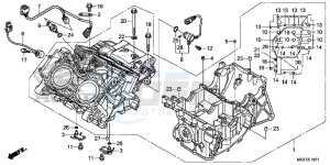 VFR1200FF VFR1200F UK - (E) drawing CRANKCASE (VFR1200F)