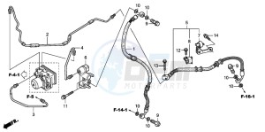 FES150 125 PANTHEON drawing REAR BRAKE PIPE (FES125A)(FES150A)