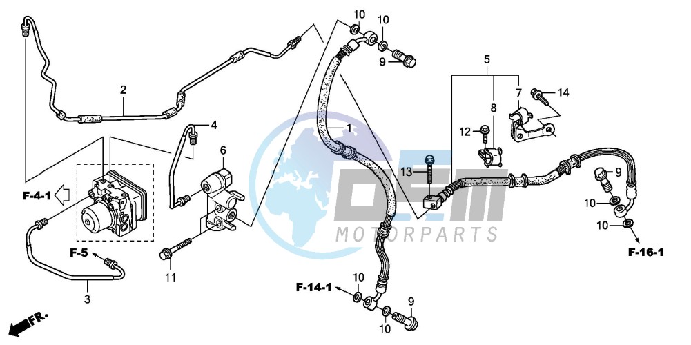 REAR BRAKE PIPE (FES125A)(FES150A)