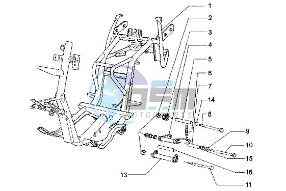 Chassis - Swinging arm - Aide stand