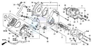 CB1300SA9 France - (F / ABS BCT CMF MME TWO) drawing LEFT REAR COVER/WATER PUM P