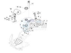 GTV 300 HPE SEI GIORNI IE E4 ABS (NAFTA) drawing Fuel tank