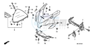 CBR1000RR9 UK - (E / MKH MME TRI) drawing UPPER COWL (2)