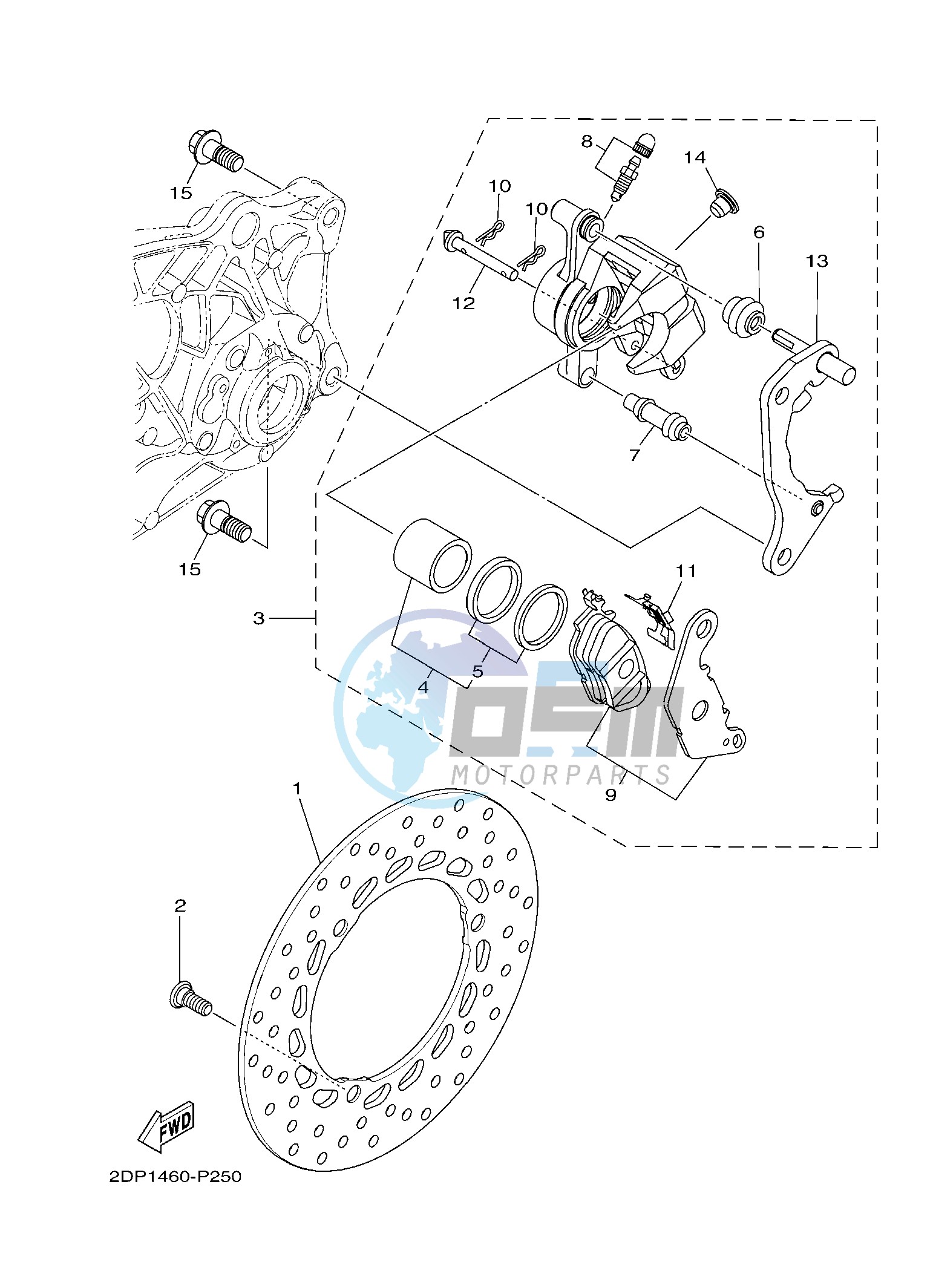 REAR BRAKE CALIPER