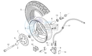 SR 50 Air (Vertical cylinder) drawing Front wheel