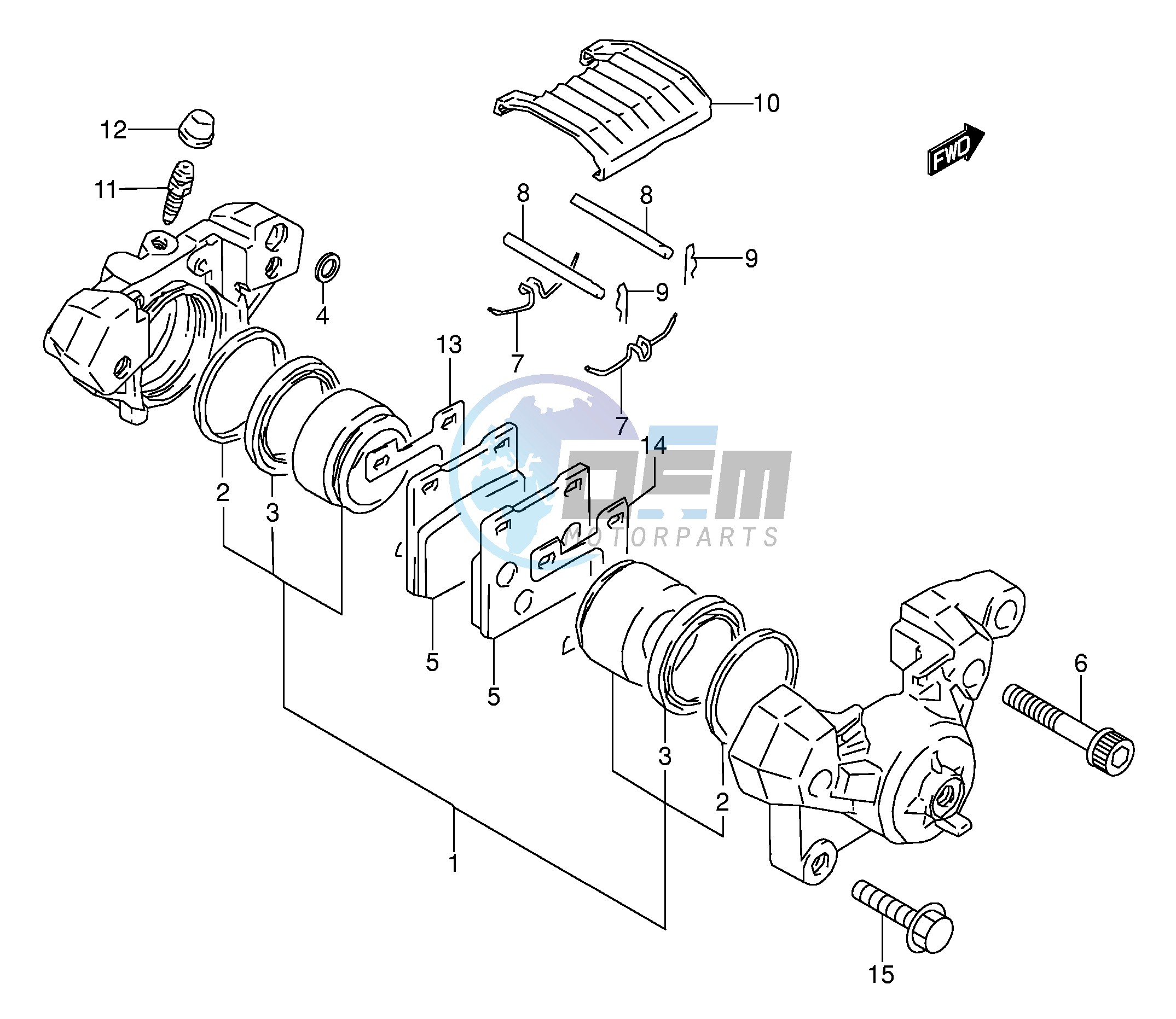 REAR CALIPER (MODEL K L M N)