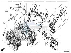 CB500FAH CB500F ED drawing THROTTLE BODY