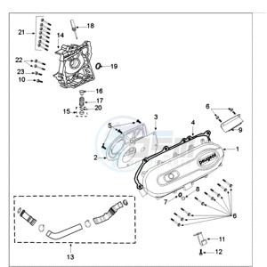 TWEET 50 drawing CRANKCASE COVER