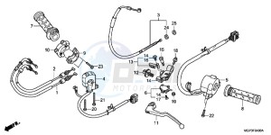 CBR1000RRC drawing HANDLE LEVER/SWITCH/CABLE