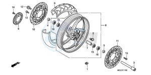 CB600F39 UK - (E / MKH ST) drawing FRONT WHEEL