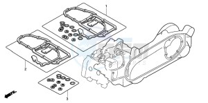 FJS600D SILVER WING drawing GASKET KIT B