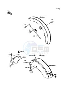 VN 1500 A [VULCAN 88] (A6-A9) [VULCAN 88] drawing FENDERS