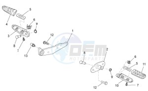 V7 Special 750 drawing Front footrests