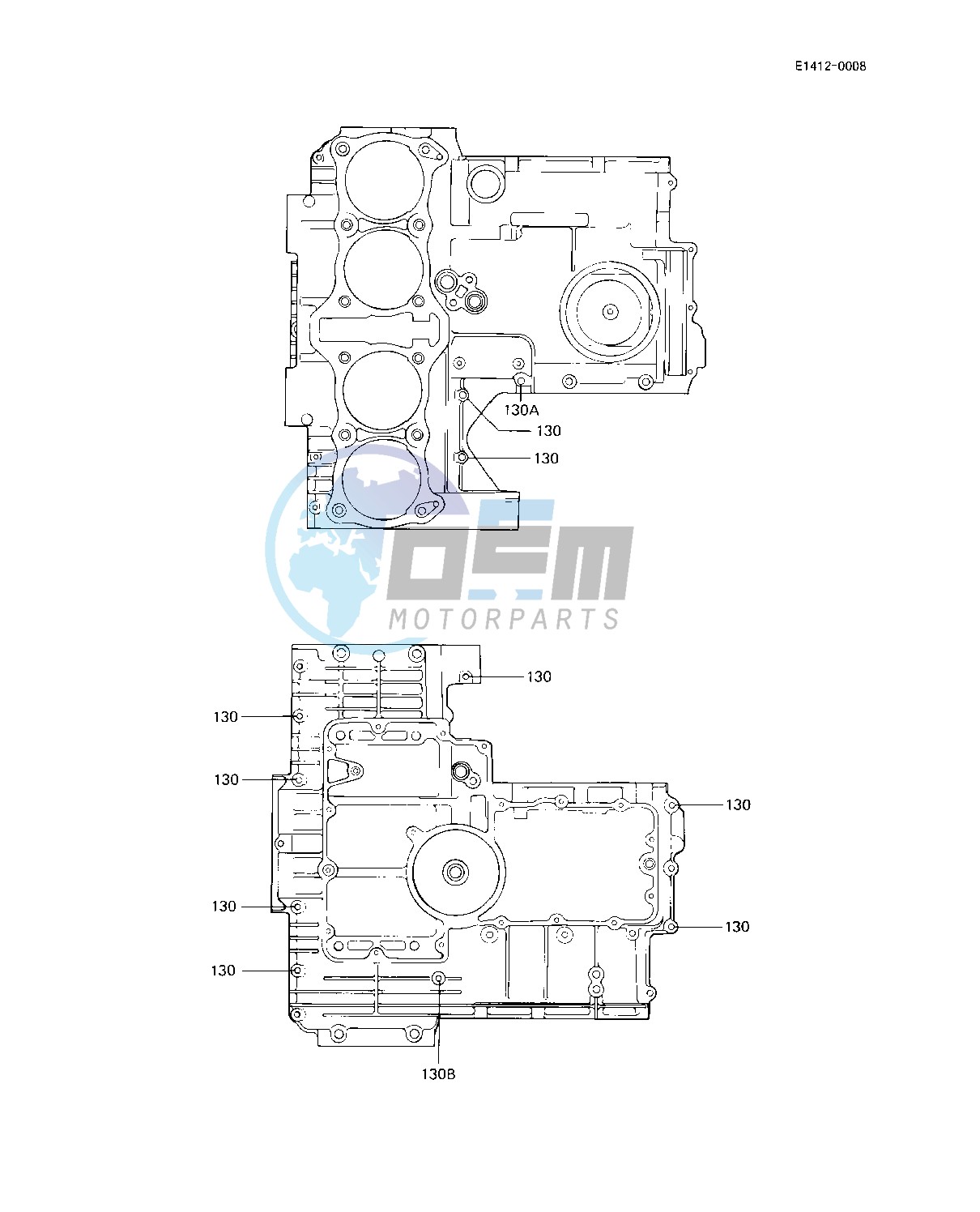 CRANKCASE BOLT & STUD PATTERN