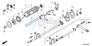 CB650FG CB650F 6ED - (6ED) drawing GEARSHIFT FORK