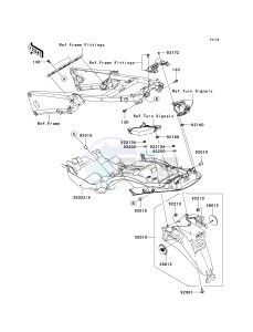 KRF 750 F [TERYX 750 4X4 NRA OUTDOORS] (F8F) C8F drawing REAR FENDER-- S- -